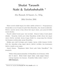 Image of (E) Shalat Tarawih Nabi dan Salafushshalih