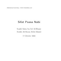 Image of (E) Sifat Puasa Nabi